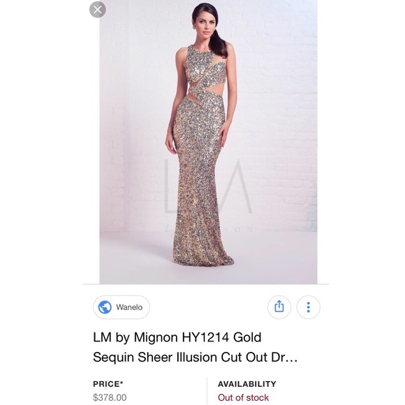 Sequin Sheer Prom Dress
